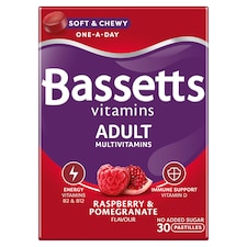 Bassetts Adult Multivitamin Pastilles - Raspberry & Pomegranate Flavour